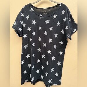 Preloved Denim&Supply Ralph Lauren Navy Blue Star Print T-Shirt 100% Cotton